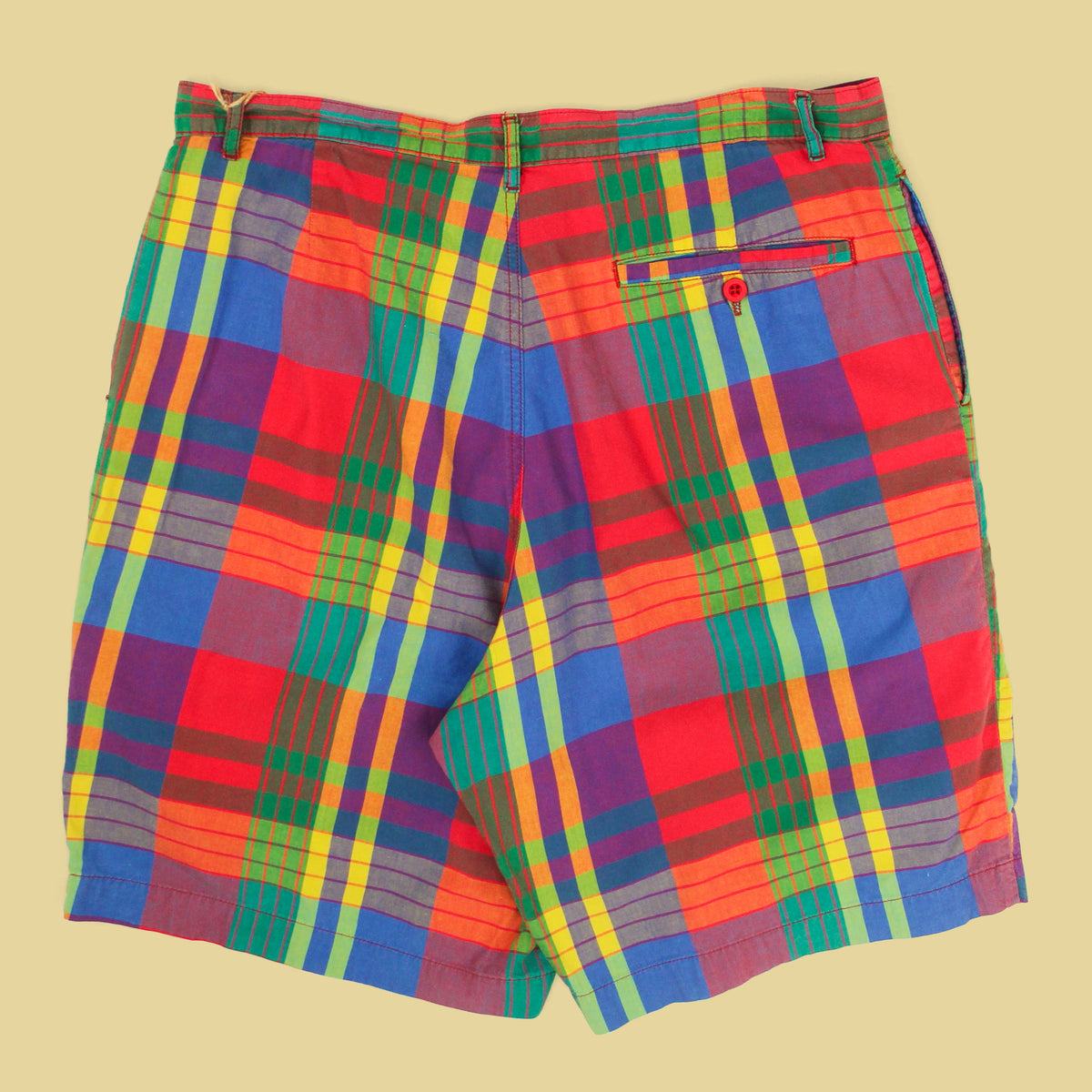 Vintage Gap Plaid Madras Pleated Shorts