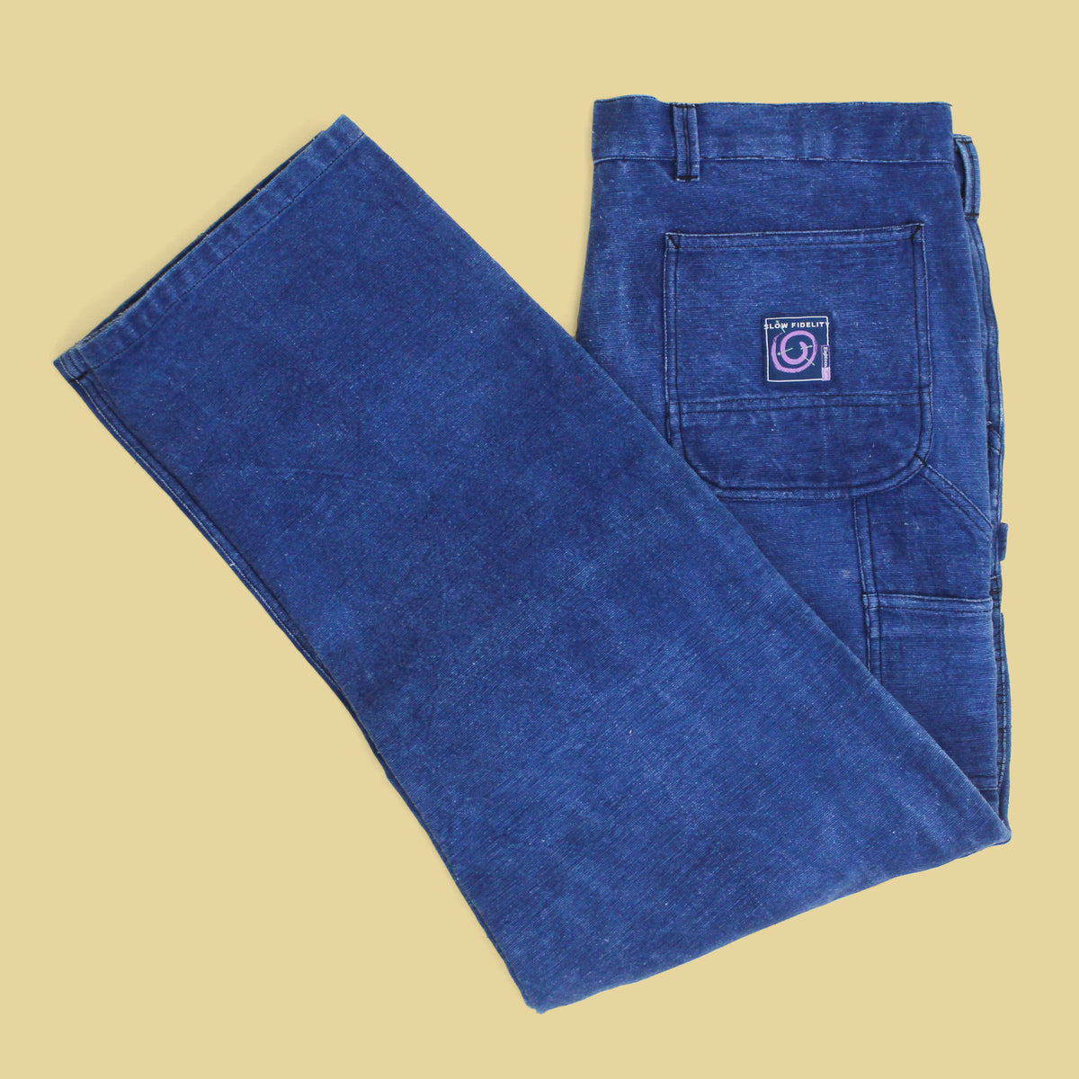 18 East Natural Indigo Khadi Cotton Studio Double Knee Pants