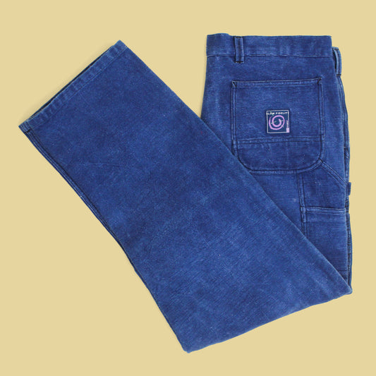 18 East Natural Indigo Khadi Cotton Studio Double Knee Pants
