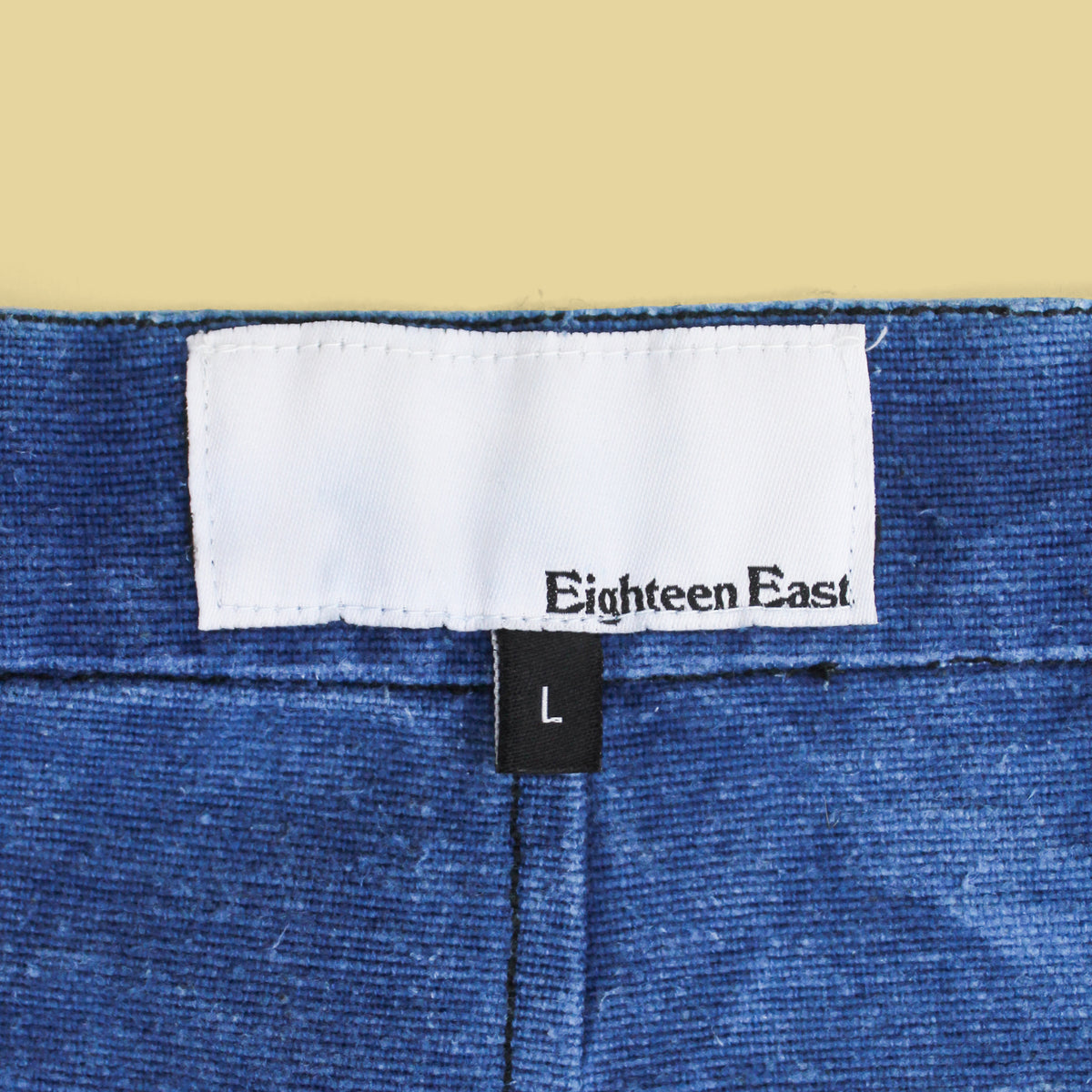 18 East Natural Indigo Khadi Cotton Studio Double Knee Pants