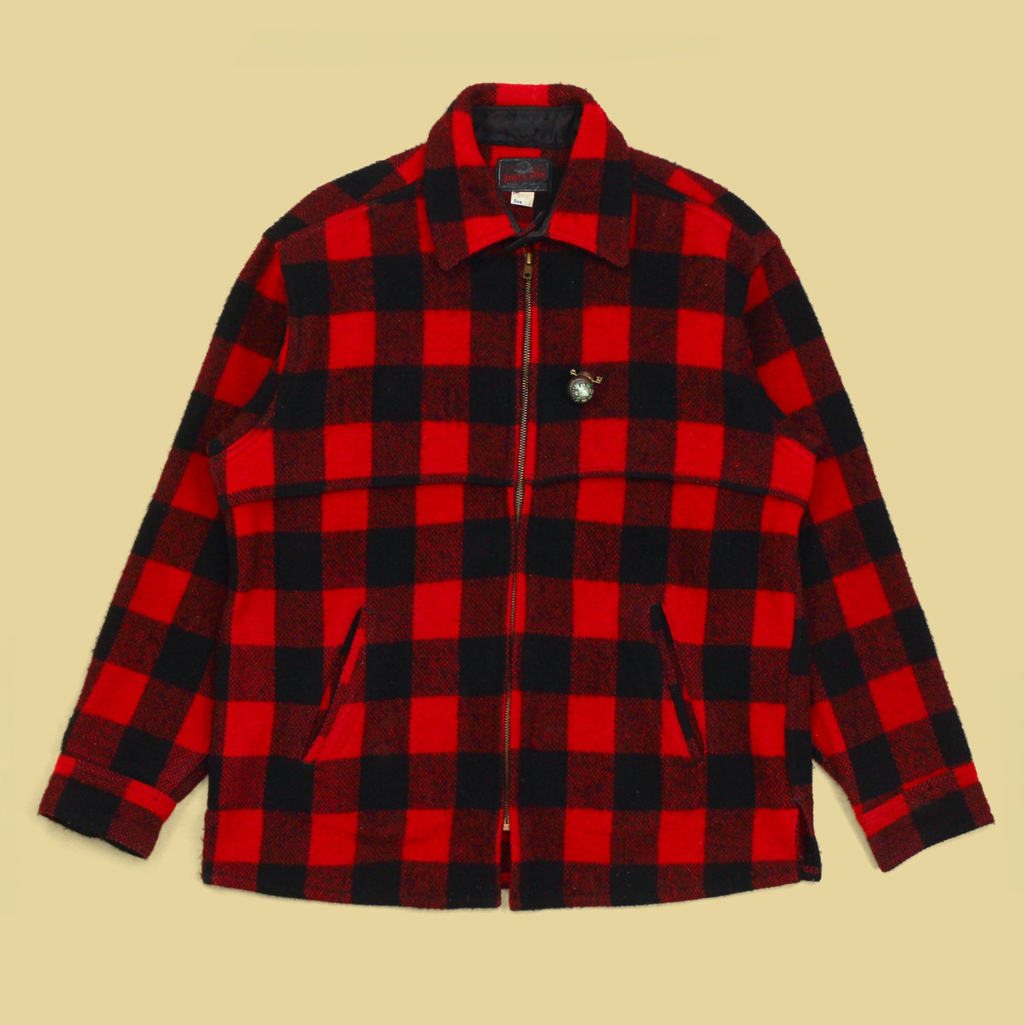 Johnson Woolen Mills Buffalo Plaid Wool Flannel Jac-Shirt