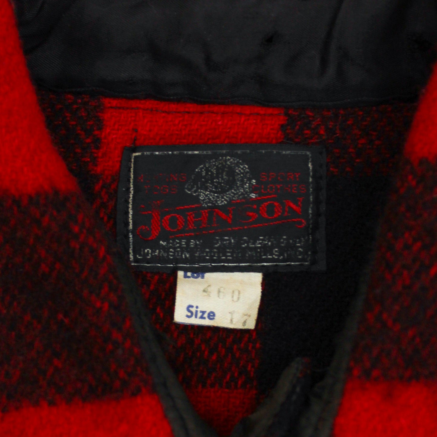 Johnson Woolen Mills Buffalo Plaid Wool Flannel Jac-Shirt