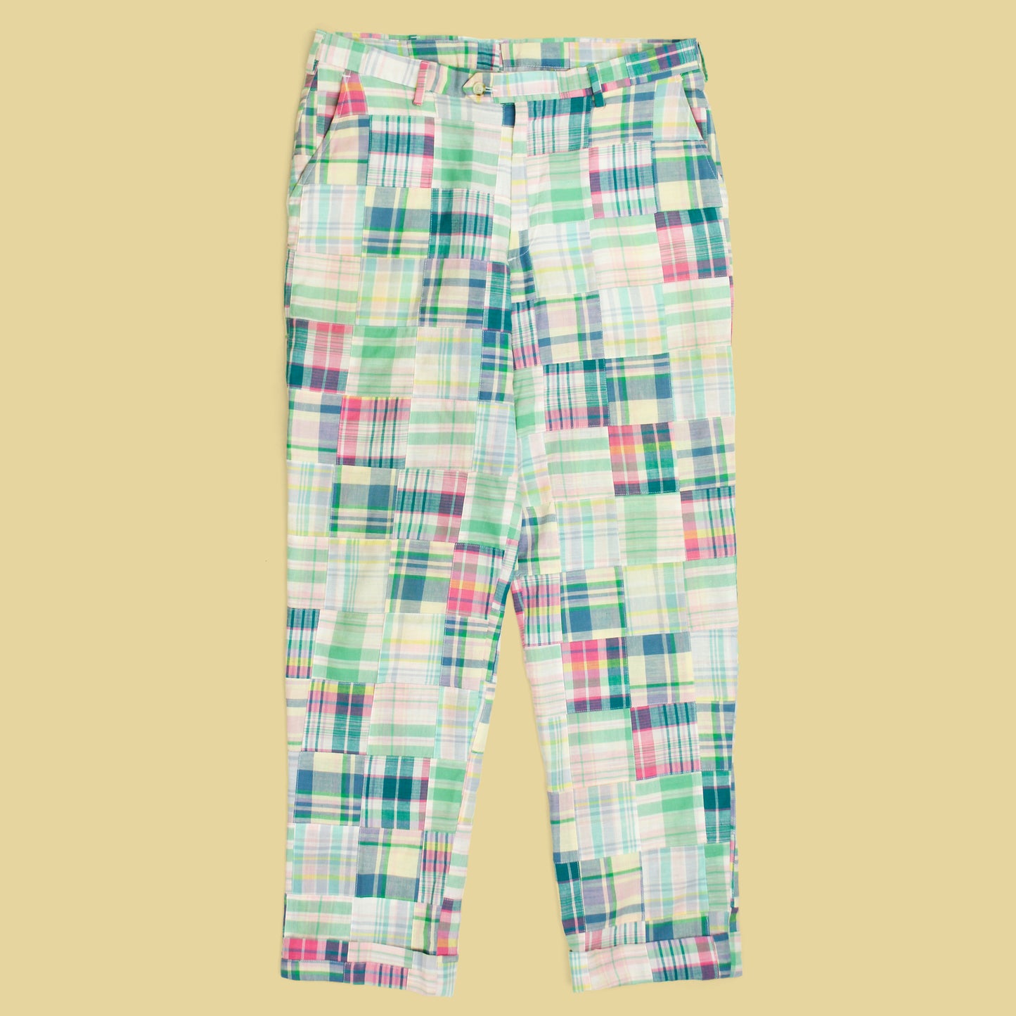 Patchwork Madras Cotton Pants