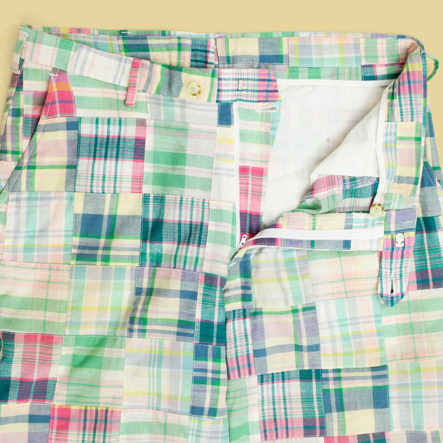 Patchwork Madras Cotton Pants