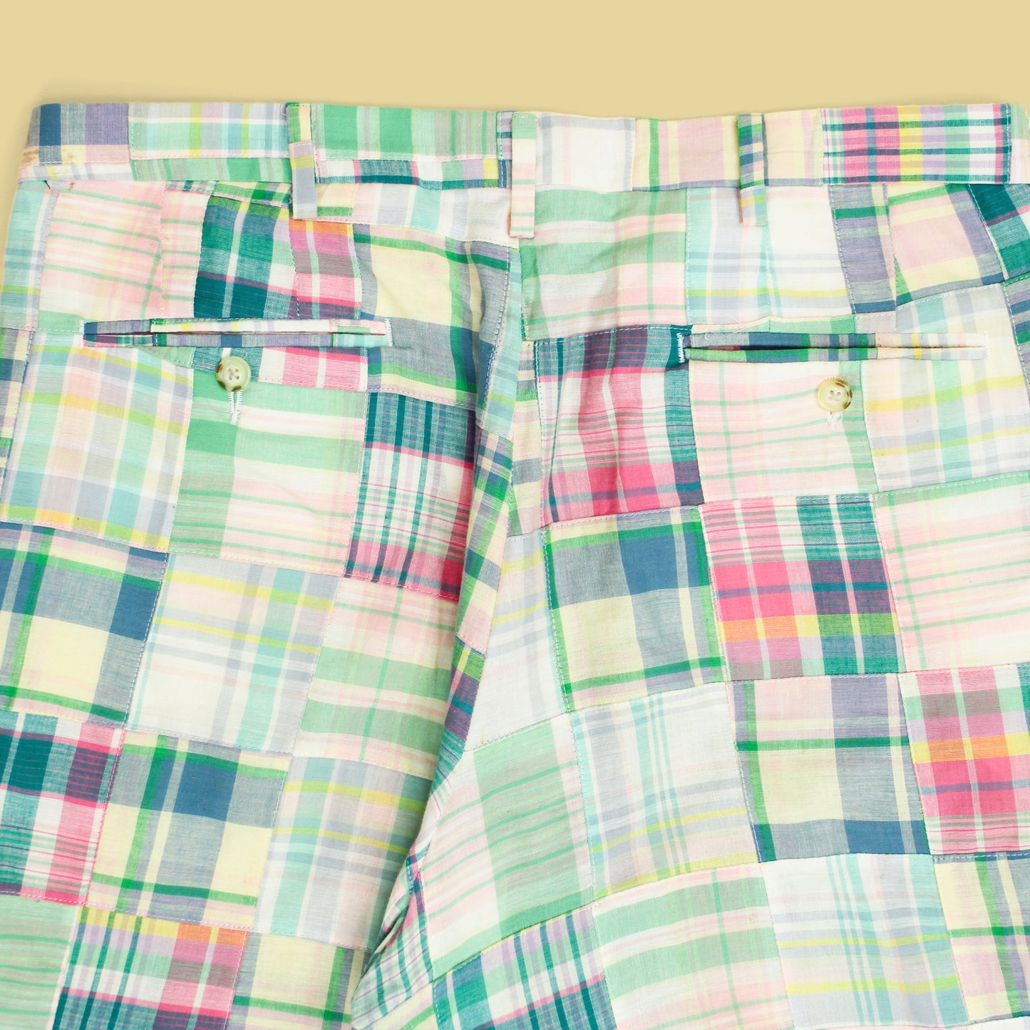 Patchwork Madras Cotton Pants