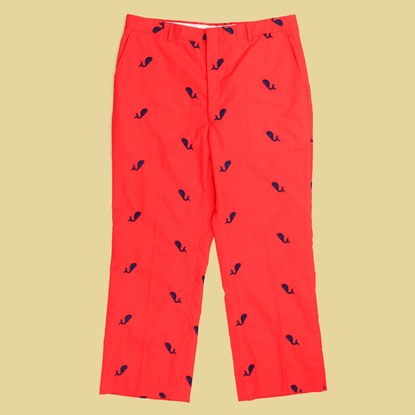 Vintage Whale Embroidered Pants