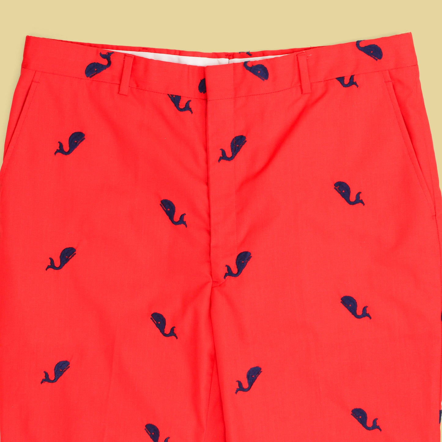 Vintage Whale Embroidered Pants