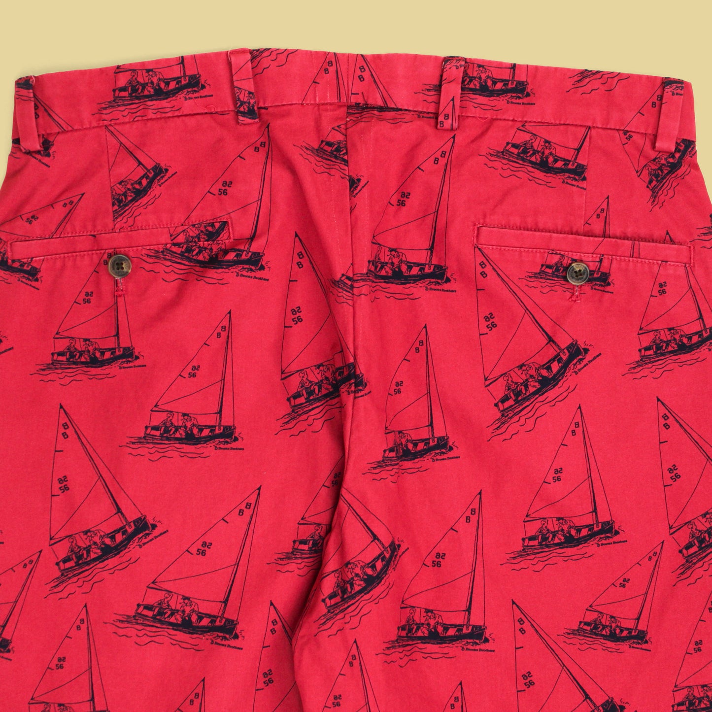 Brooks Brothers Sailboat Print Cotton Clark Pants