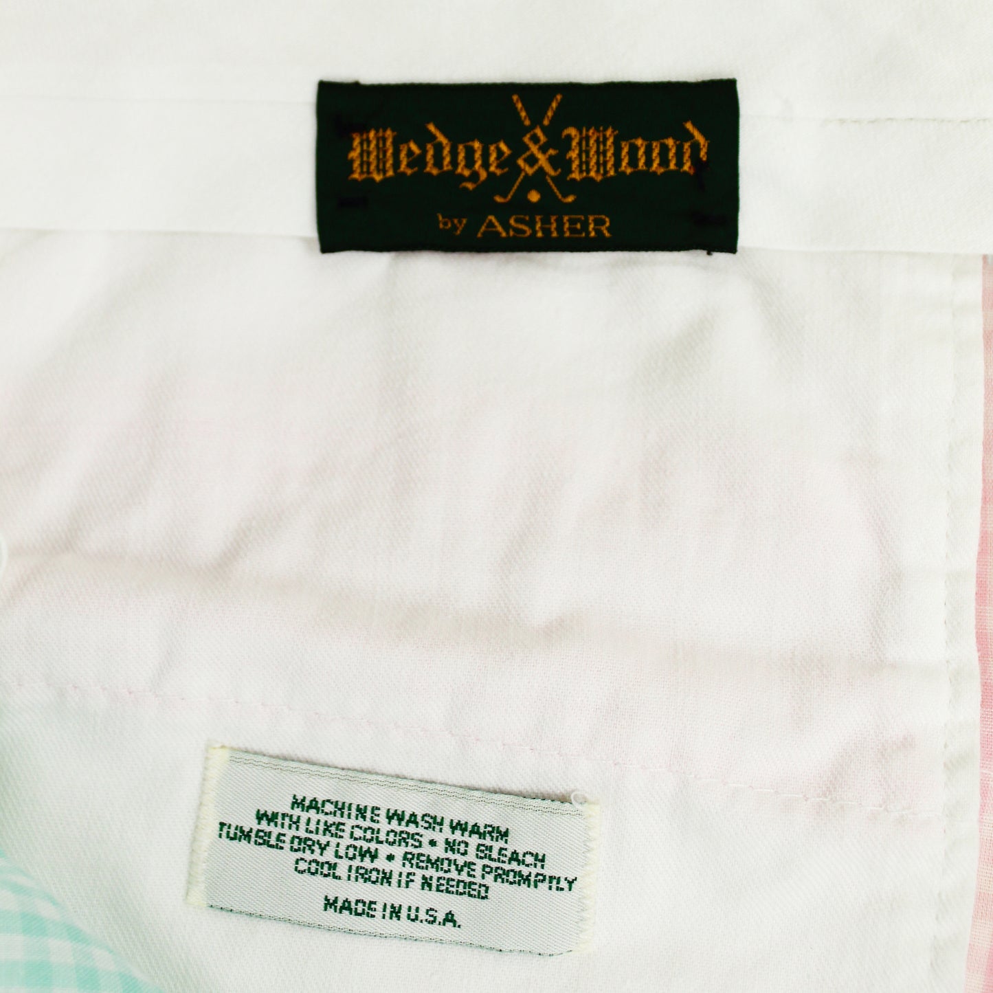 Vintage Wedgewood By Asher Gingham Cotton Mismatched Four-Panel Pants