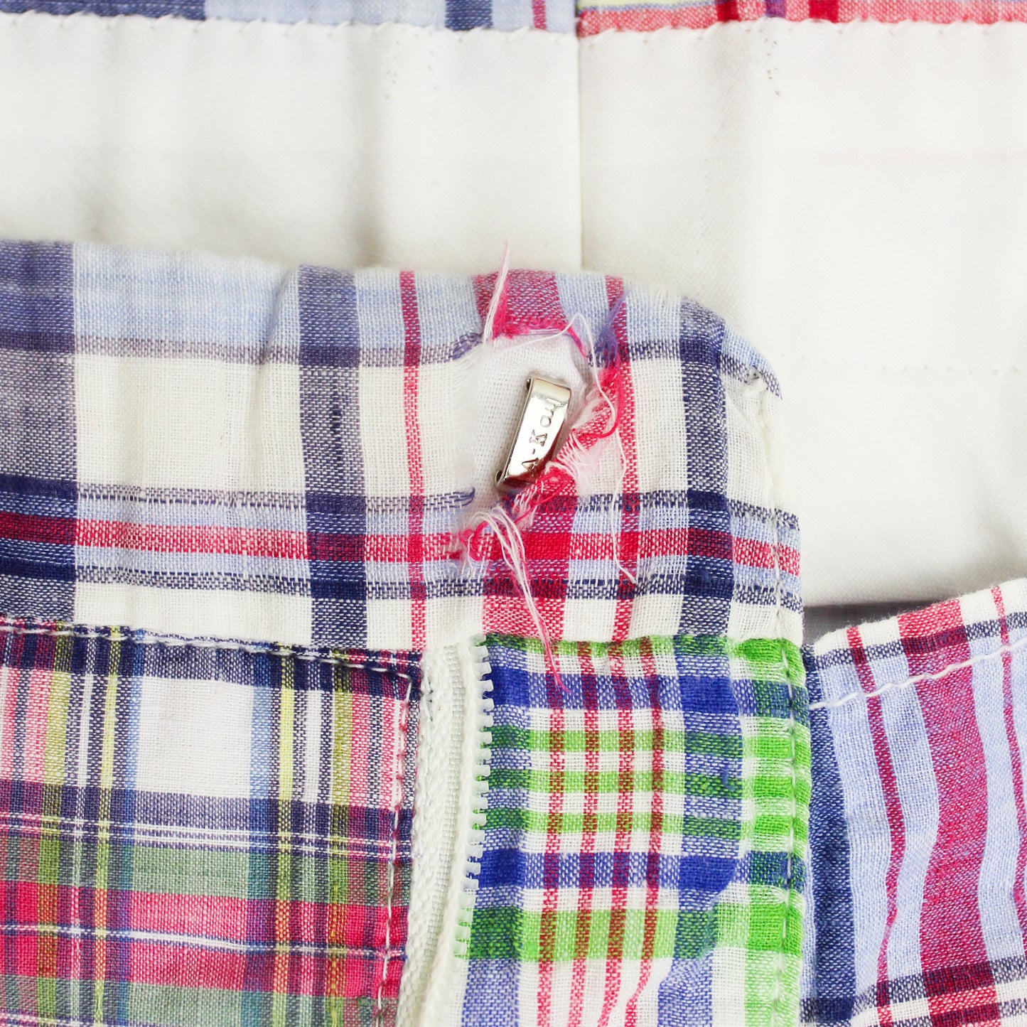 Vintage Patchwork Madras Cotton Pants