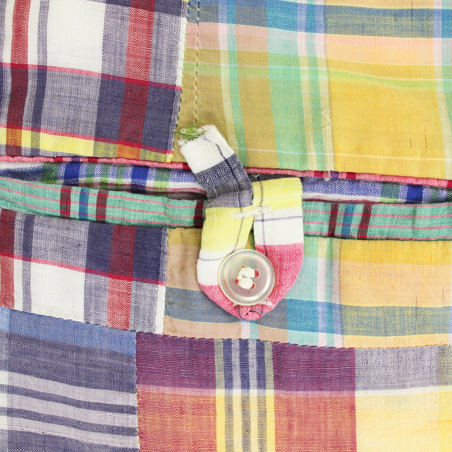 Vintage Patchwork Madras Cotton Pants