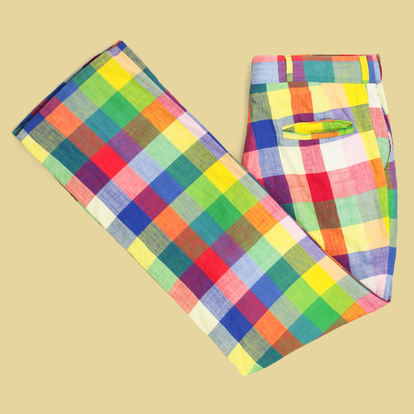 Vintage Mac Hugh Madras Cotton Pants