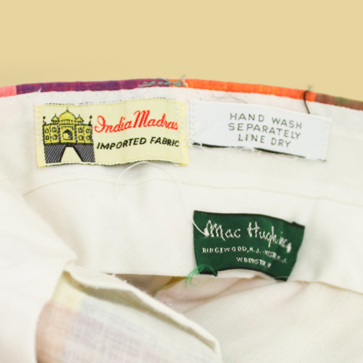 Vintage Mac Hugh Madras Cotton Pants