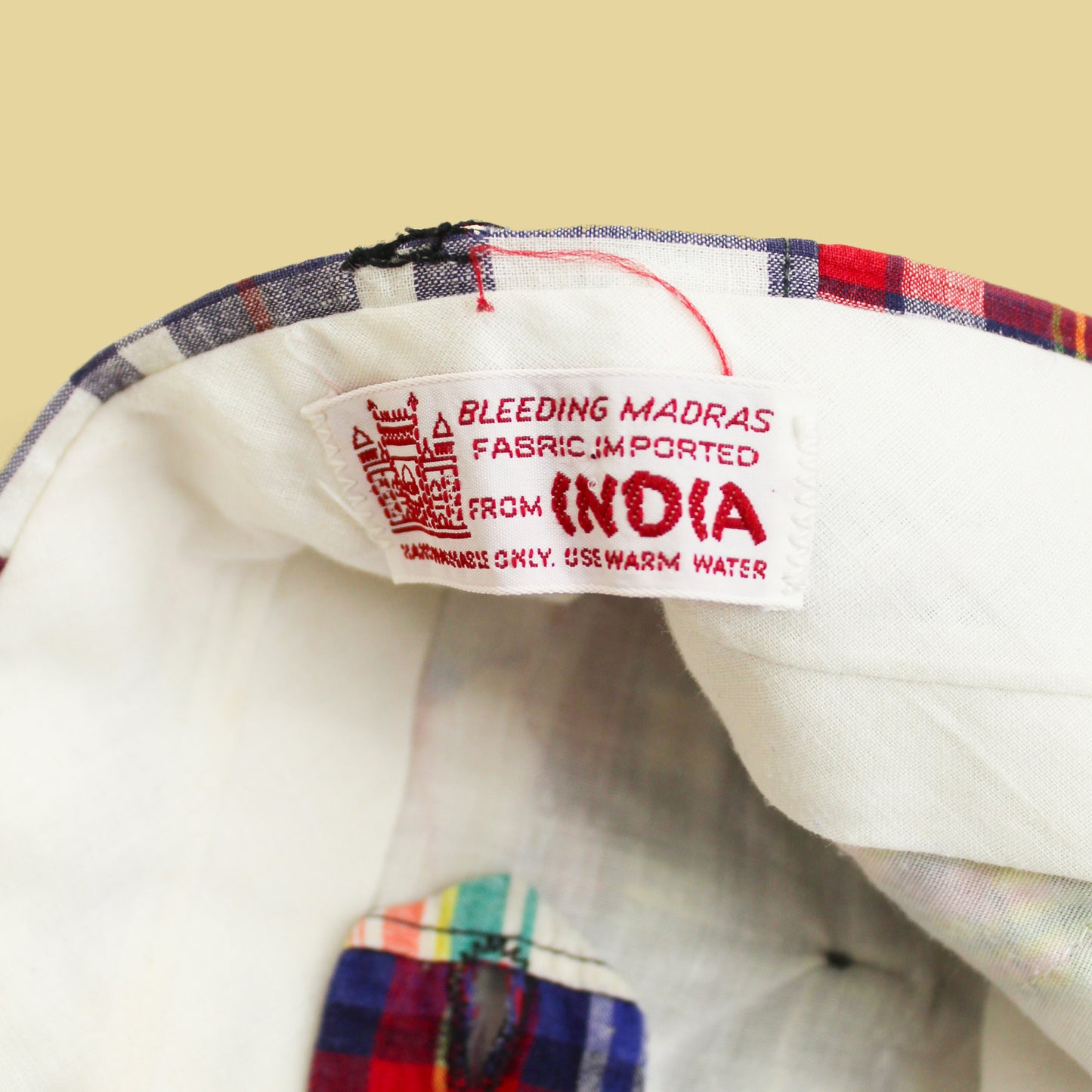 Vintage Patchwork Madras Cotton Pants