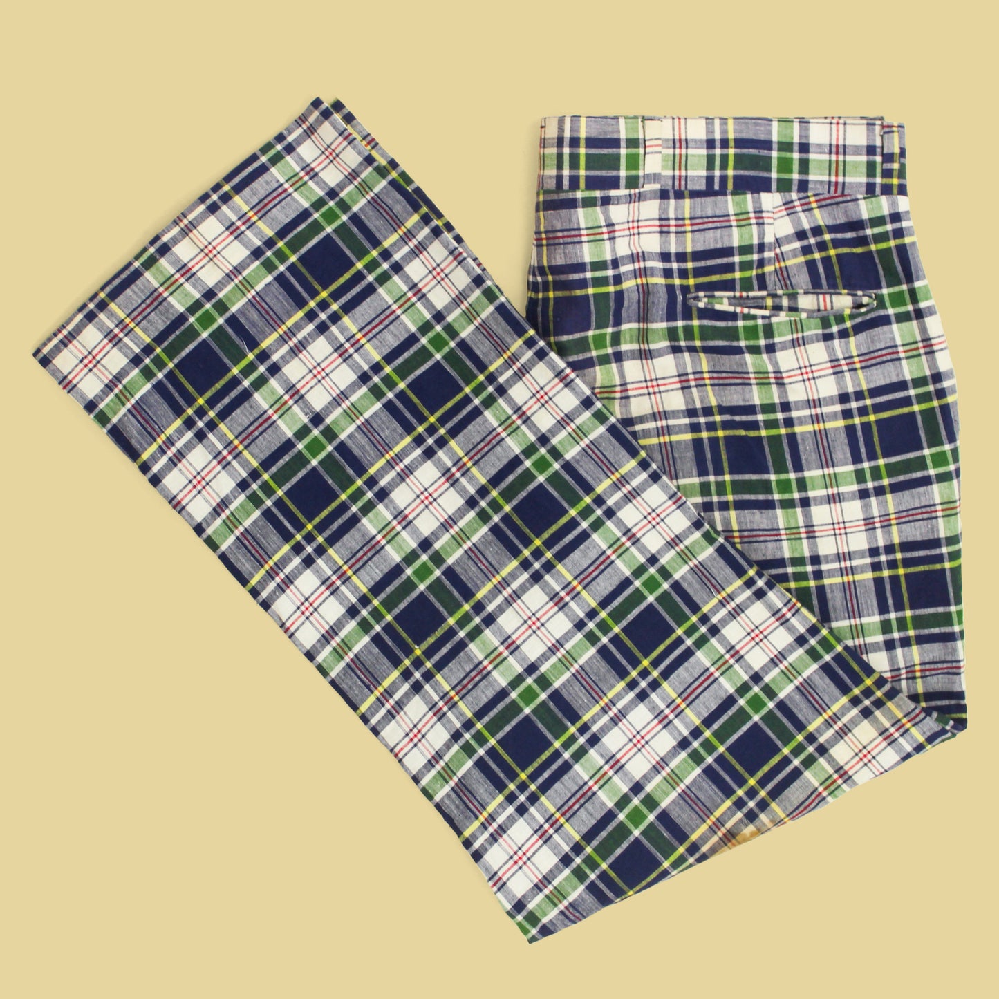 Vintage Asher Madras Cotton Pants