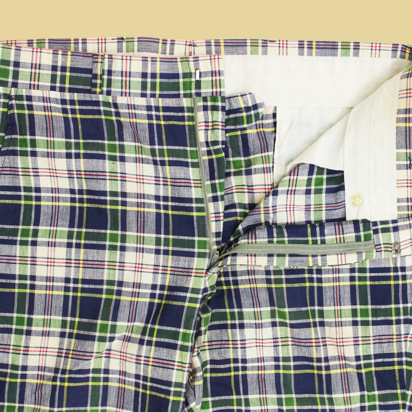 Vintage Asher Madras Cotton Pants