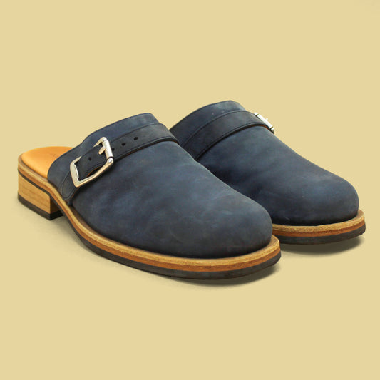 Our Legacy Classic Blue Leather Camion Mules