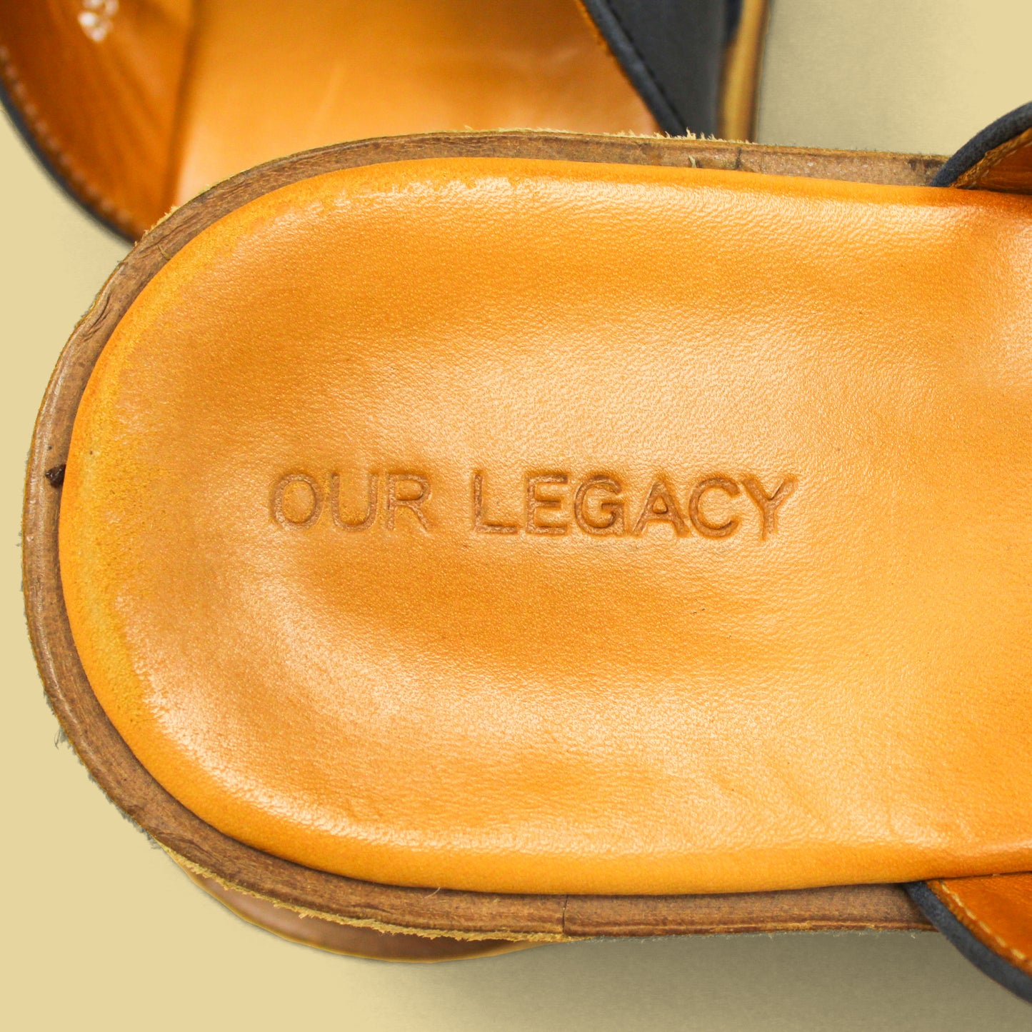 Our Legacy Classic Blue Leather Camion Mules