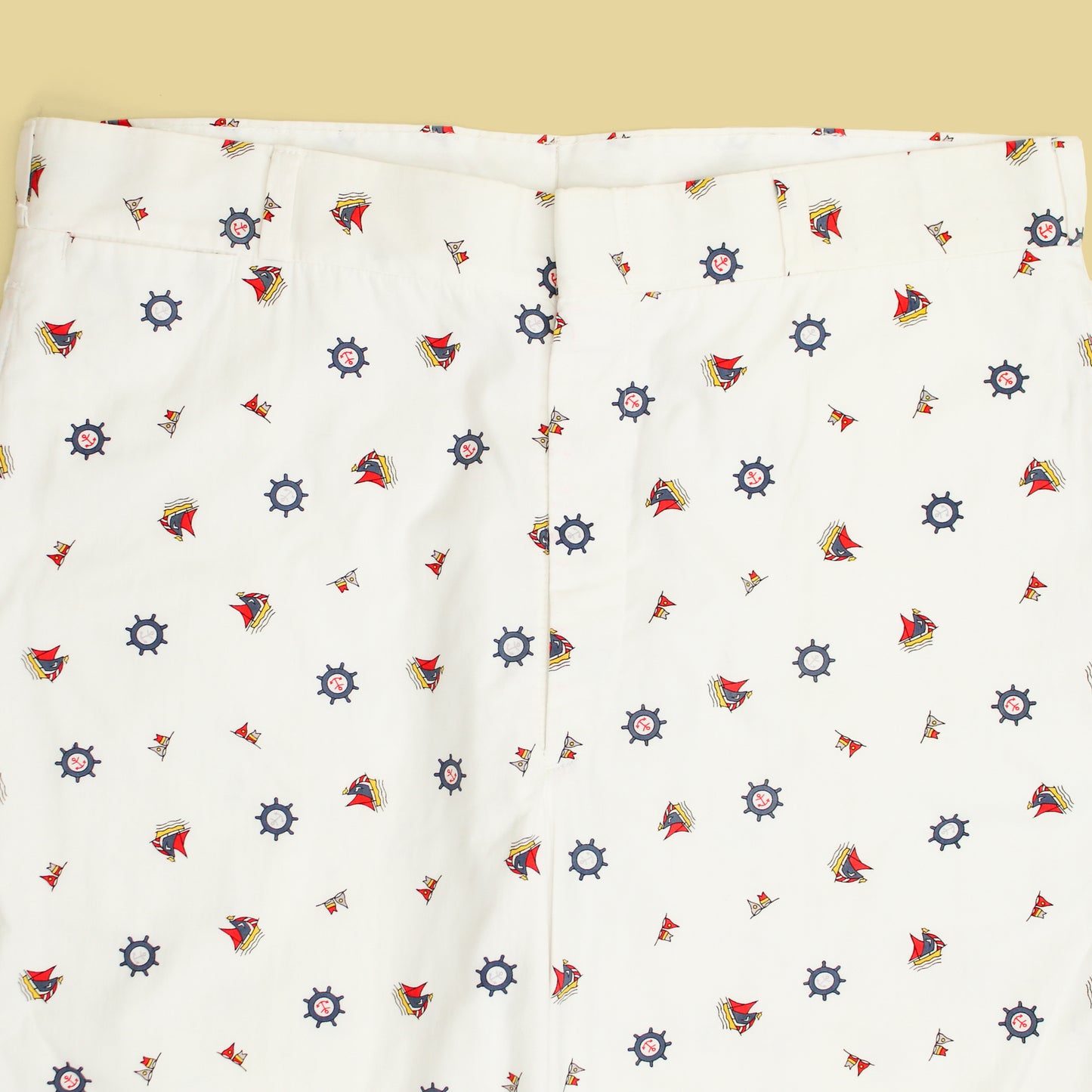 Vintage Cable Car Clothiers Nautical Print Cotton Pants