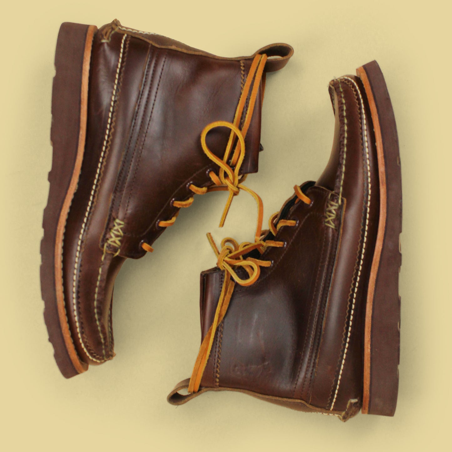Yuketen Brown Chromexcel 6-Eye Maine Guide DB Boots