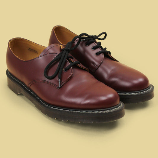 Solovair Oxblood Hi-Shine Leather Gibson Shoes