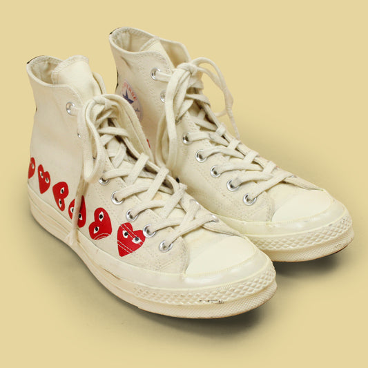 Comme des Garçons Play x Converse Canvas Hi-Top Chuck Taylor Sneakers