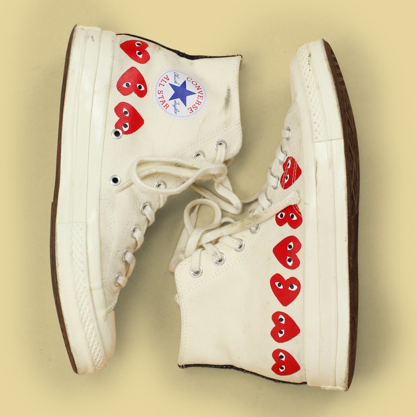 Comme des Garçons Play x Converse Canvas Hi-Top Chuck Taylor Sneakers