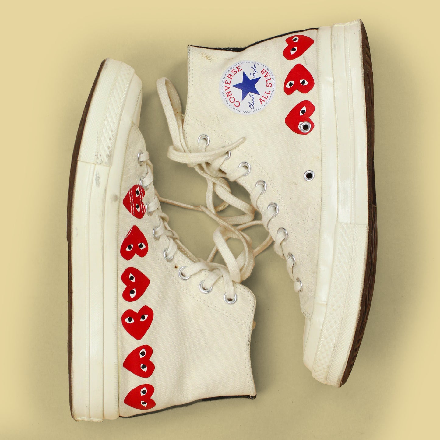 Comme des Garçons Play x Converse Canvas Hi-Top Chuck Taylor Sneakers