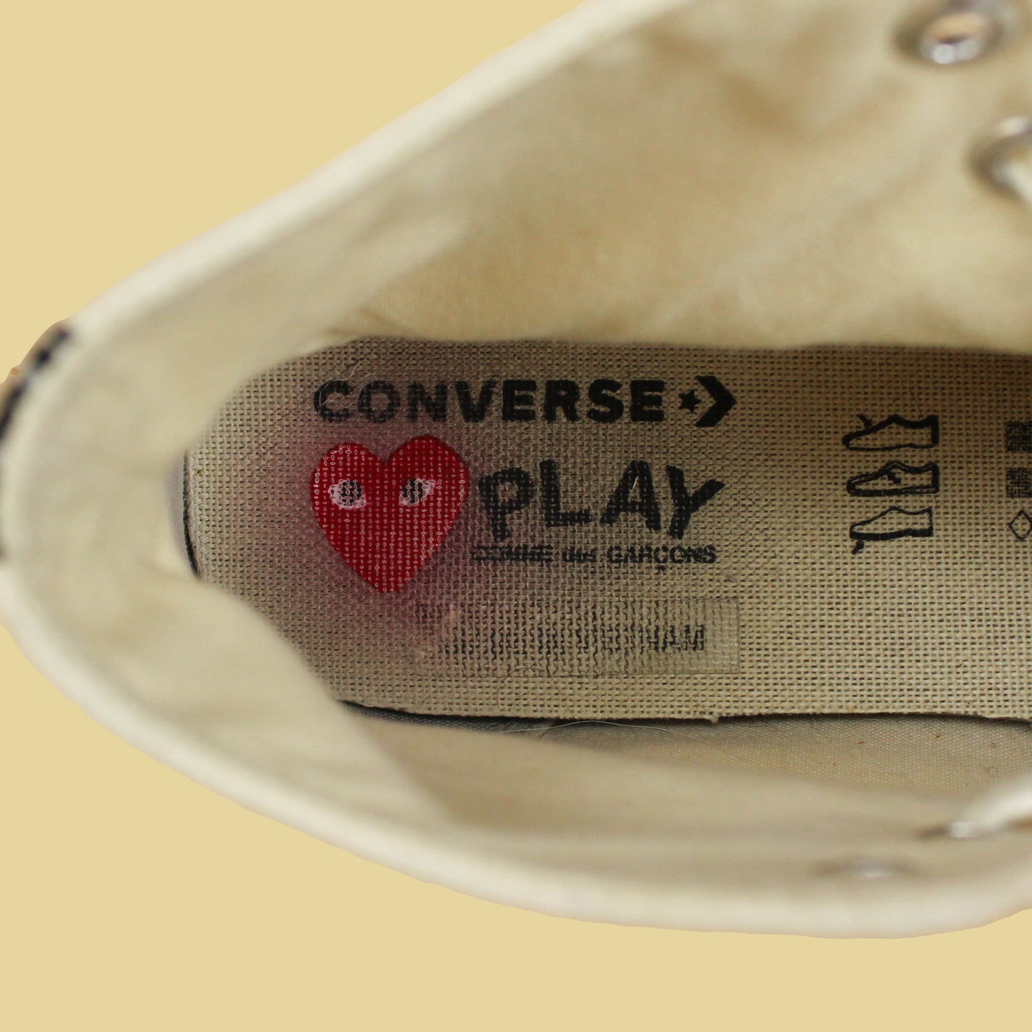 Comme des Garçons Play x Converse Canvas Hi-Top Chuck Taylor Sneakers