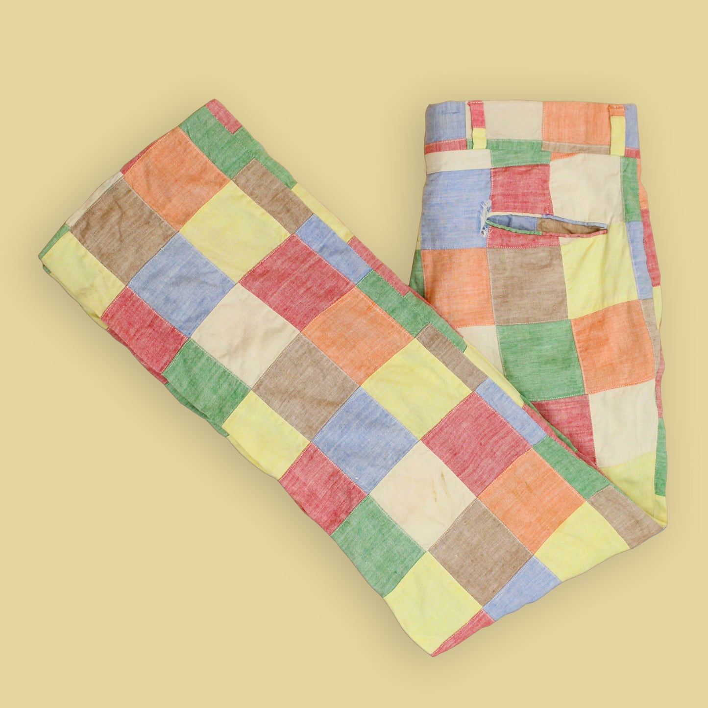 Asher Patchwork Madras Pants