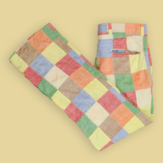 Asher Patchwork Madras Pants