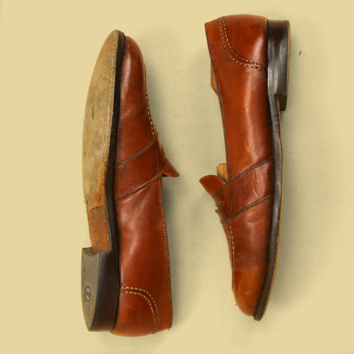 Alden Burnished Tan Calf Full Strap Penny Loafers