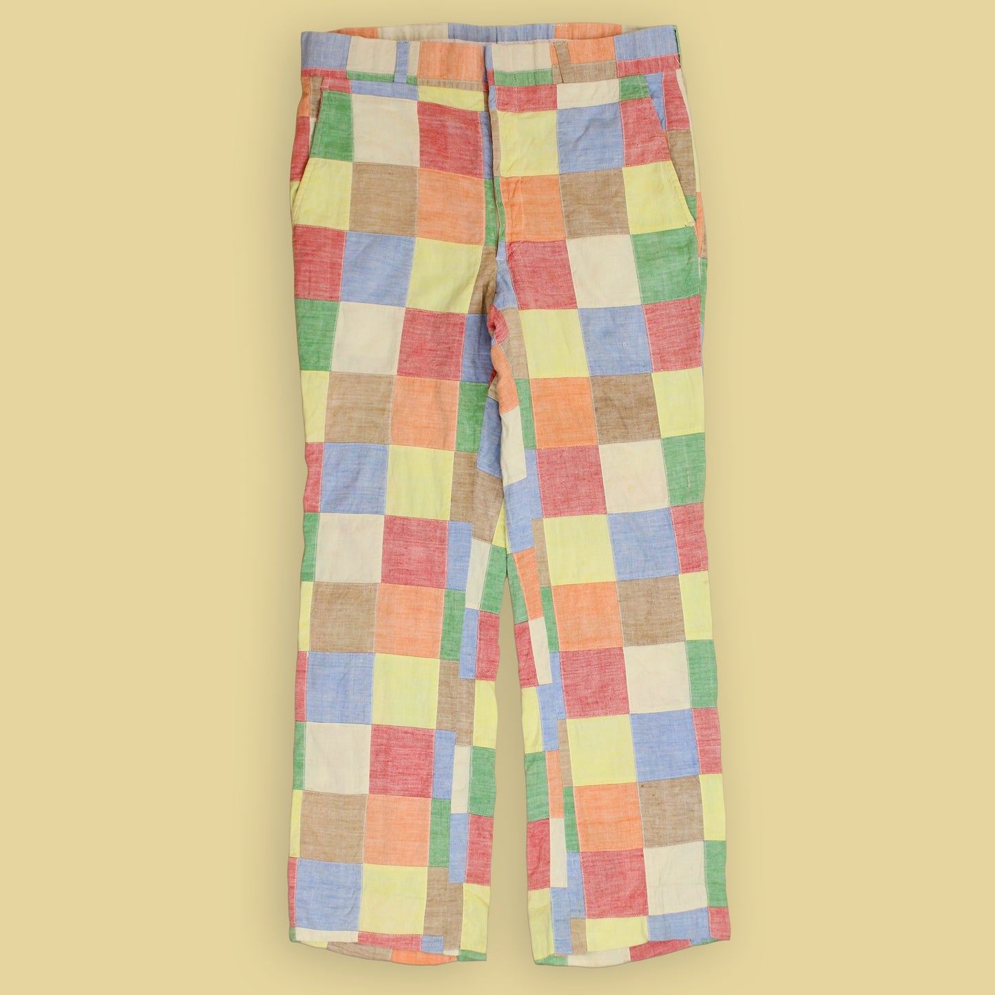 Asher Patchwork Madras Pants
