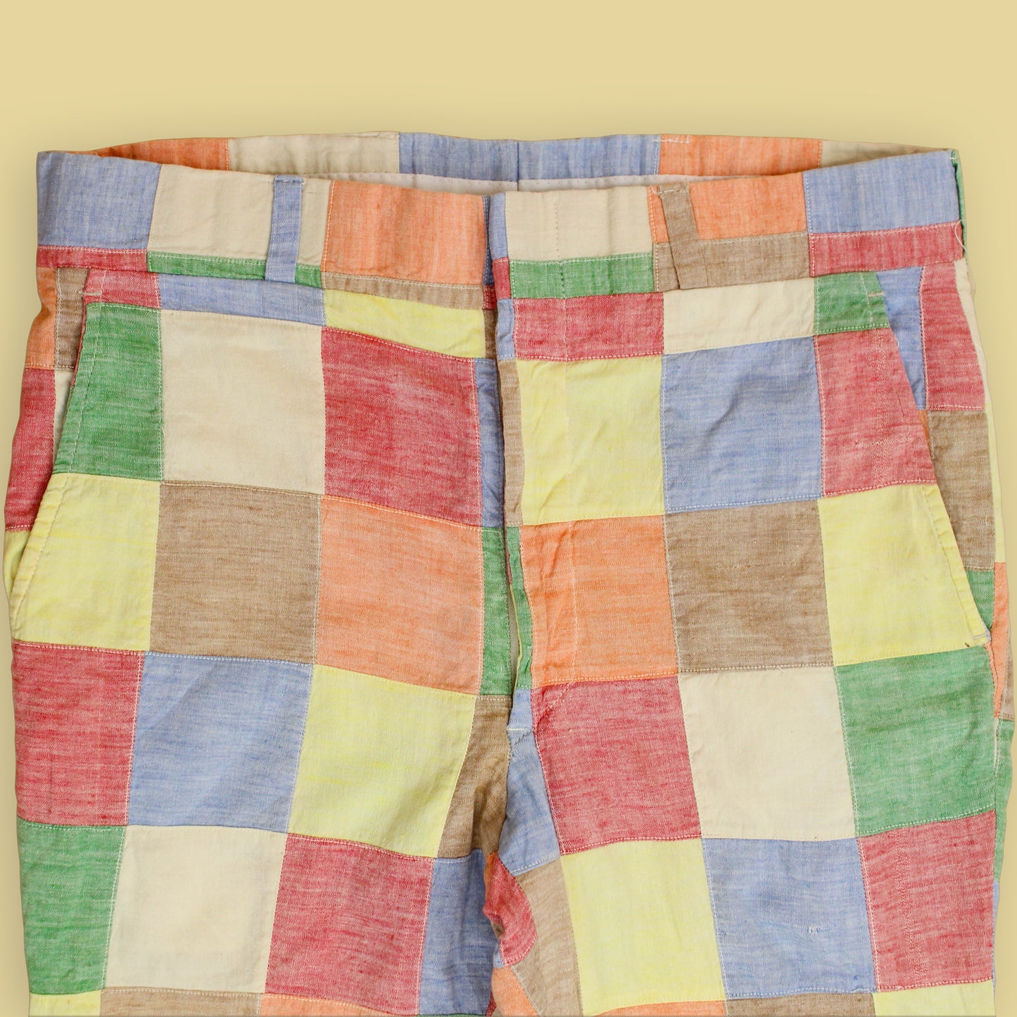 Asher Patchwork Madras Pants