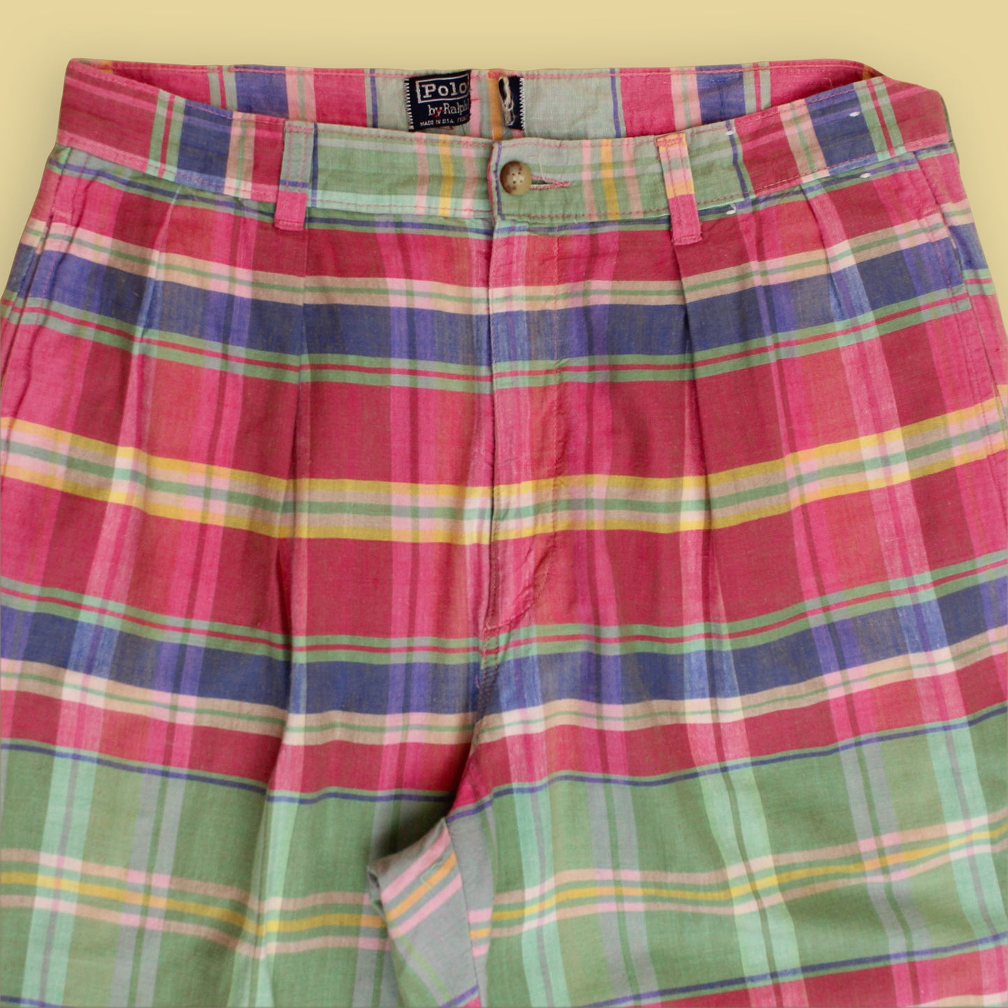 Polo Ralph Lauren Madras Pleated Pants