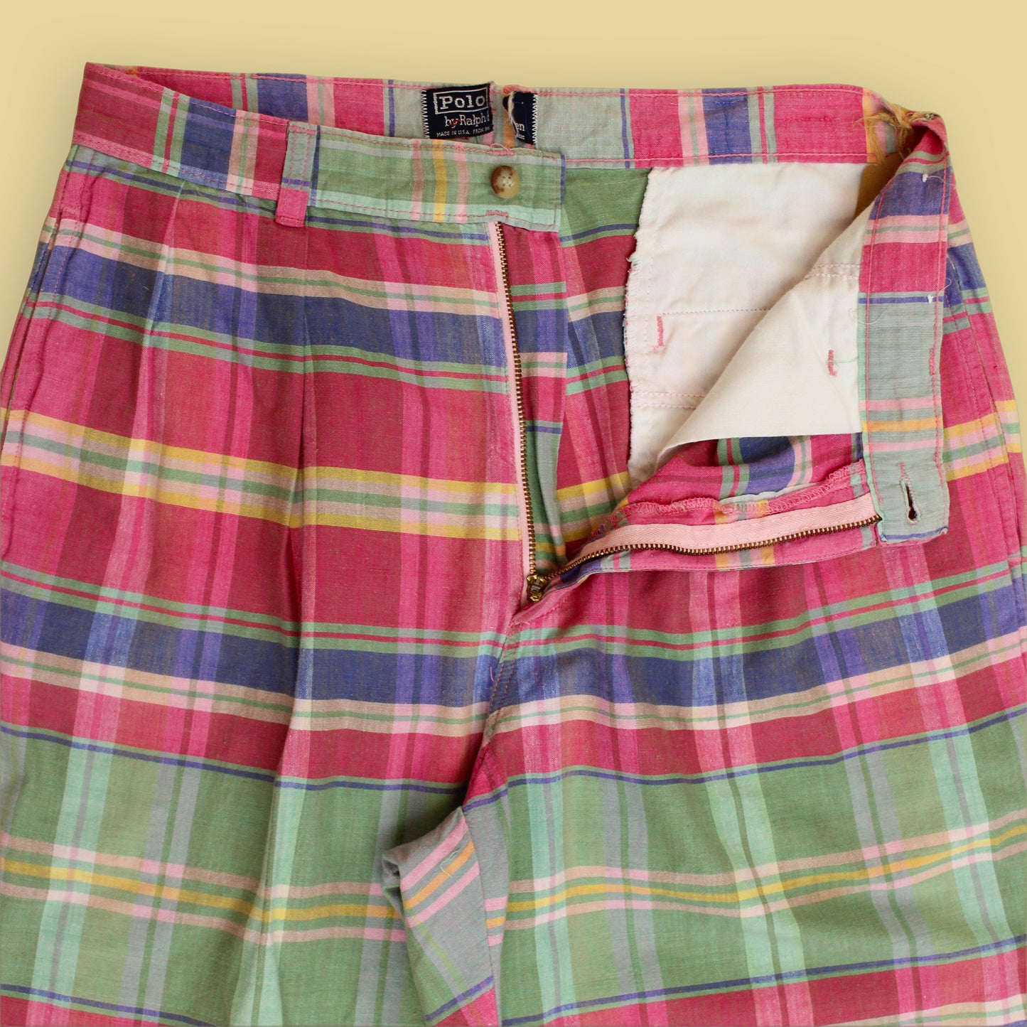 Polo Ralph Lauren Madras Pleated Pants
