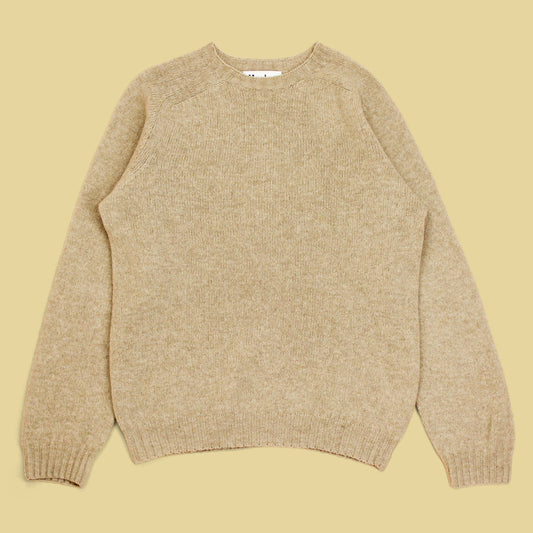 Harley of Scotland Shetland Wool Crew Neck Sweater