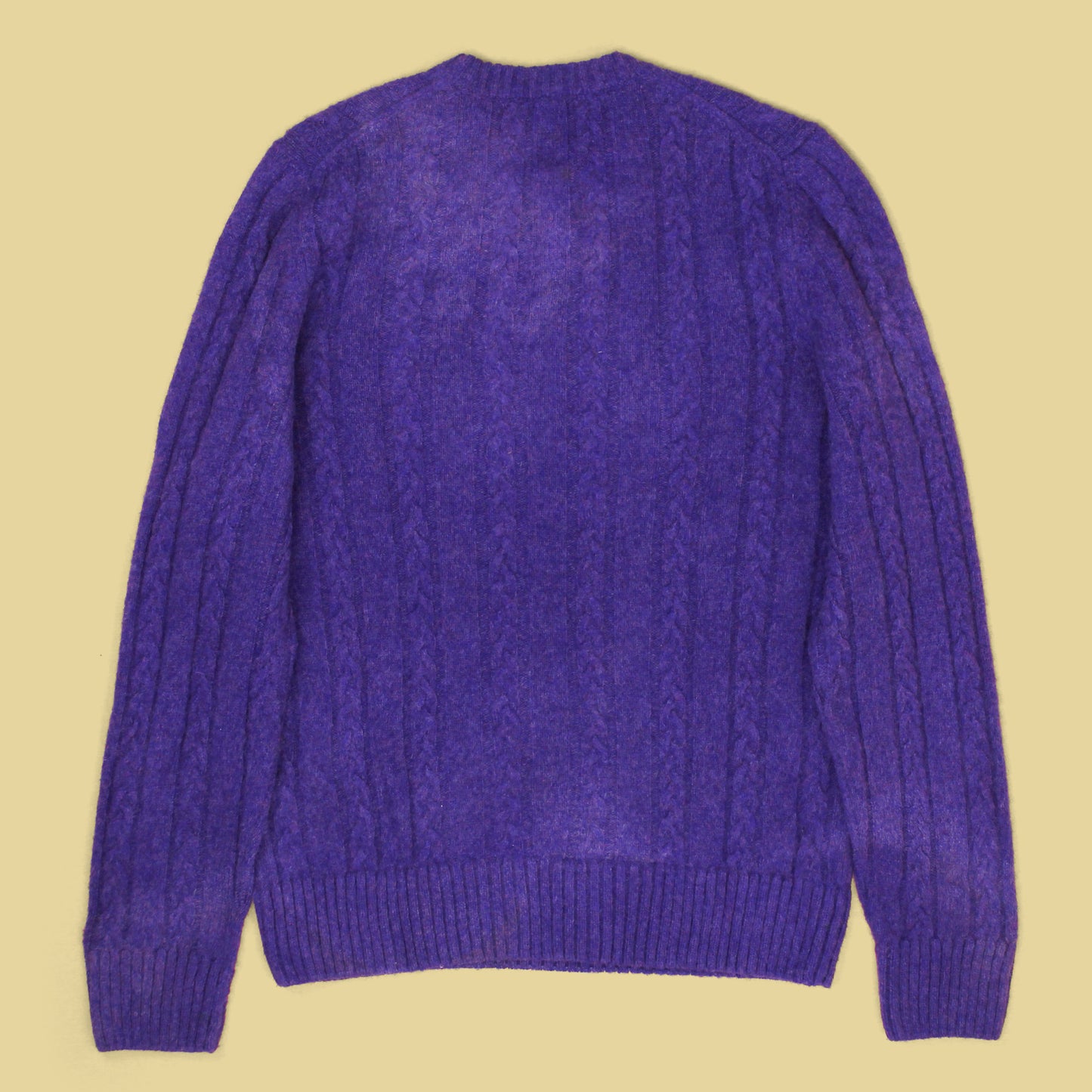 Uncommon Man Shetland Wool Cable-Knit Crew Neck Sweater
