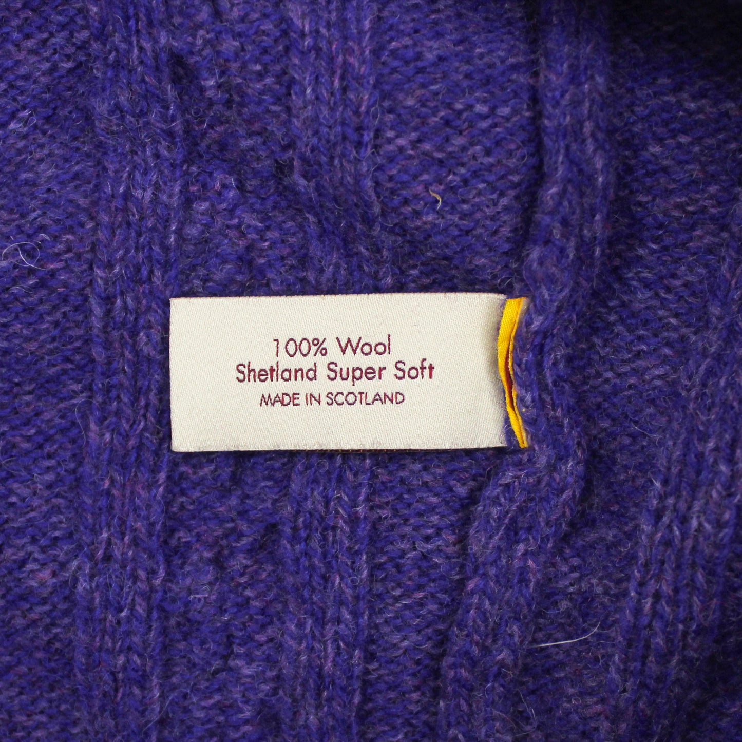 Uncommon Man Shetland Wool Cable-Knit Crew Neck Sweater