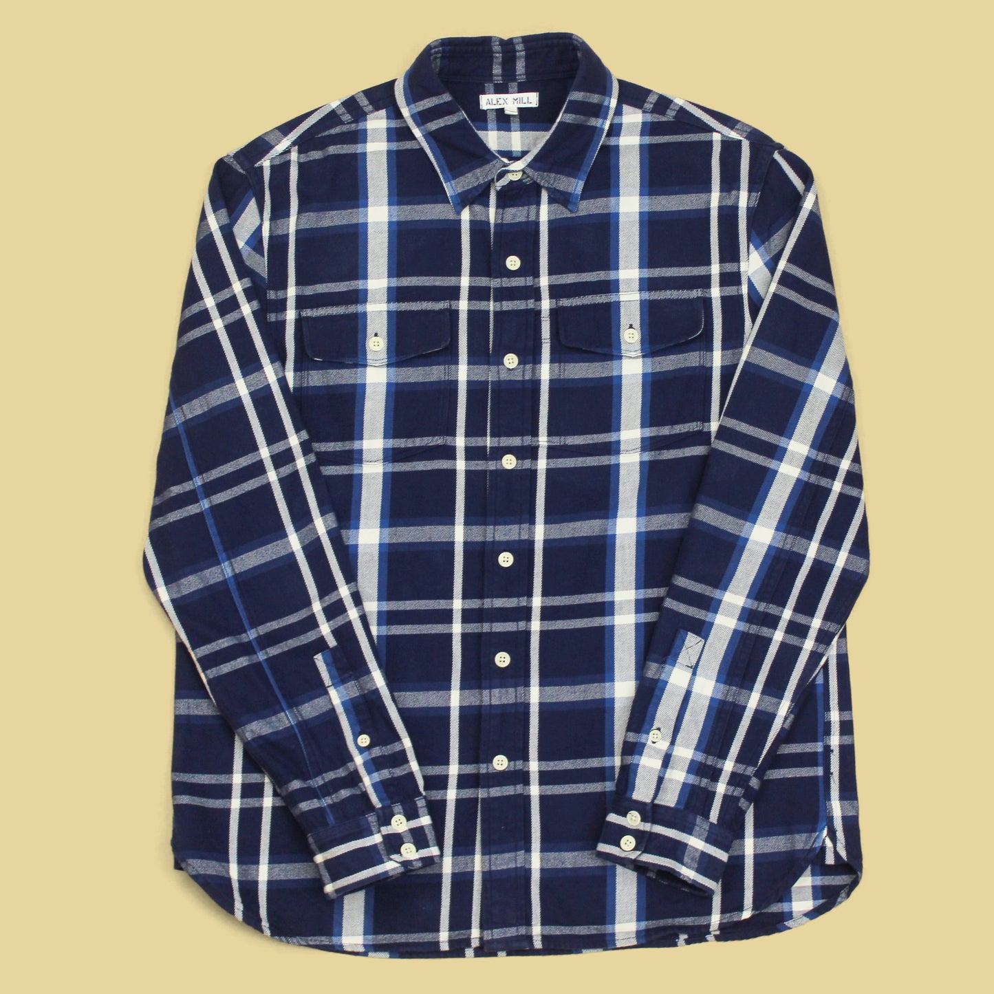 Alex Mill Plaid Twill Cotton Flannel Work Shirt