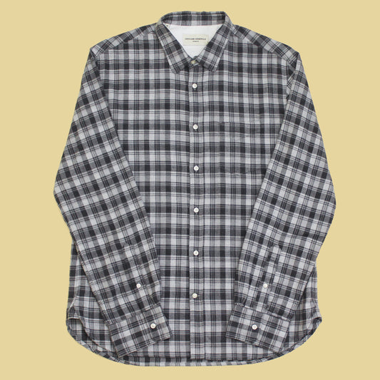 Officine Générale Lipp Check Brushed Cotton Flannel Button-Up Shirt