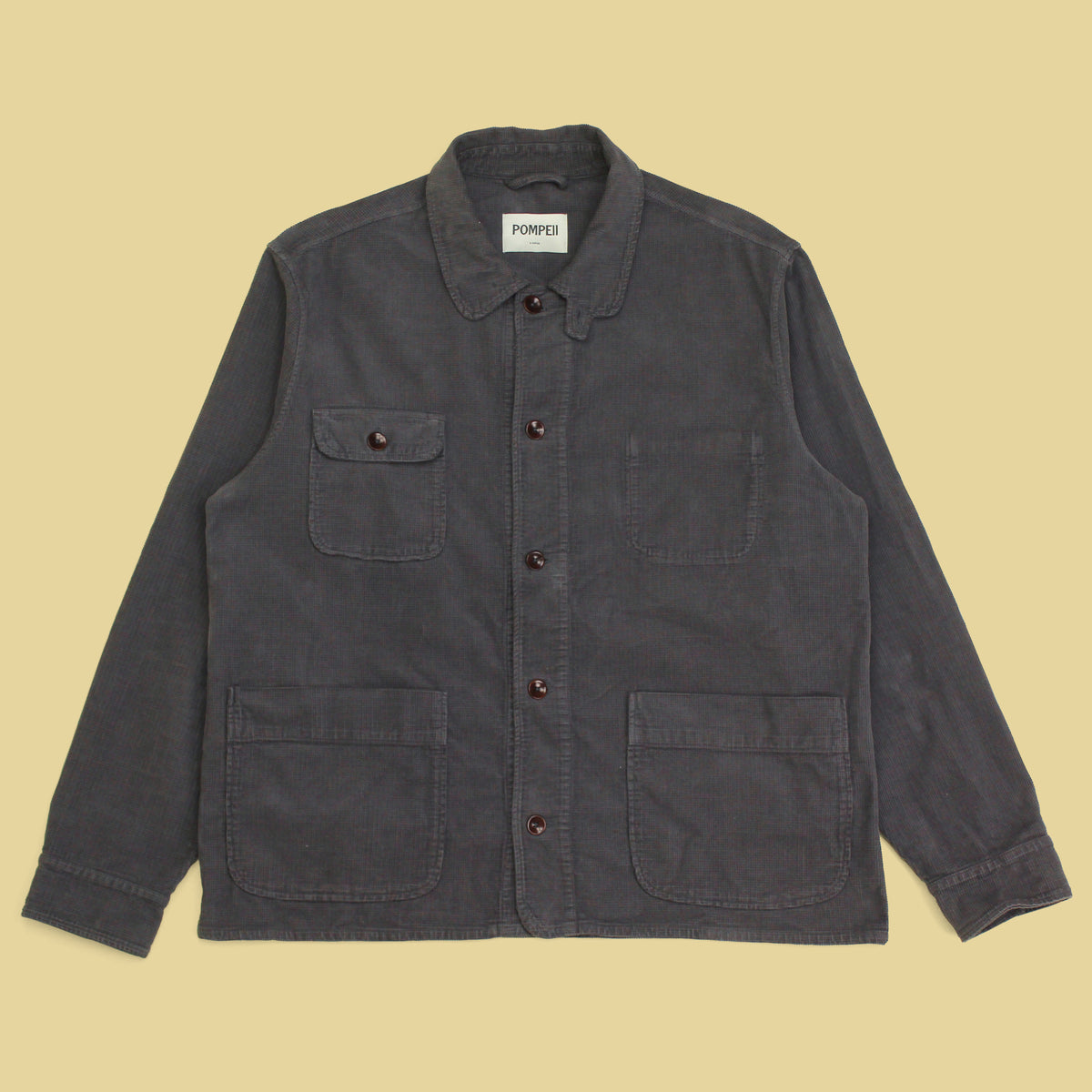 Pompeii Gridded Wale Corduroy Chore Coat