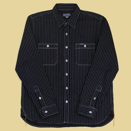 Iron Heart 12oz Indigo Wabash Cotton Work Shirt