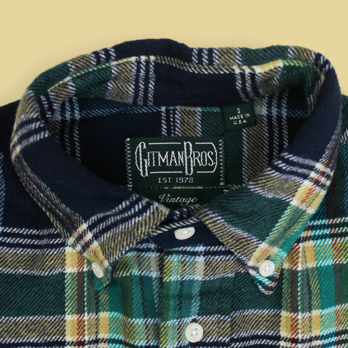 Gitman Vintage Plaid Brushed Cotton Flannel Button-Down Shirt