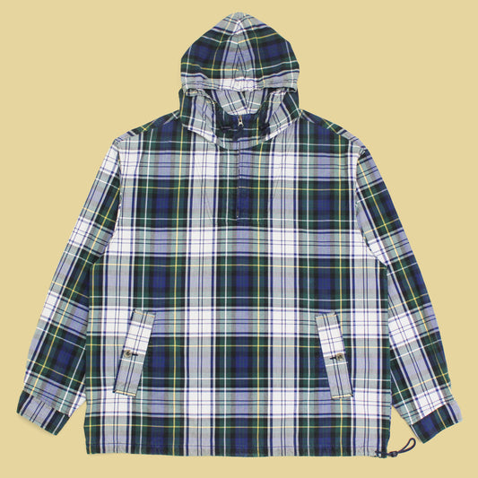 Vintage Eddie Bauer Plaid Cotton Hooded Anorak Jacket