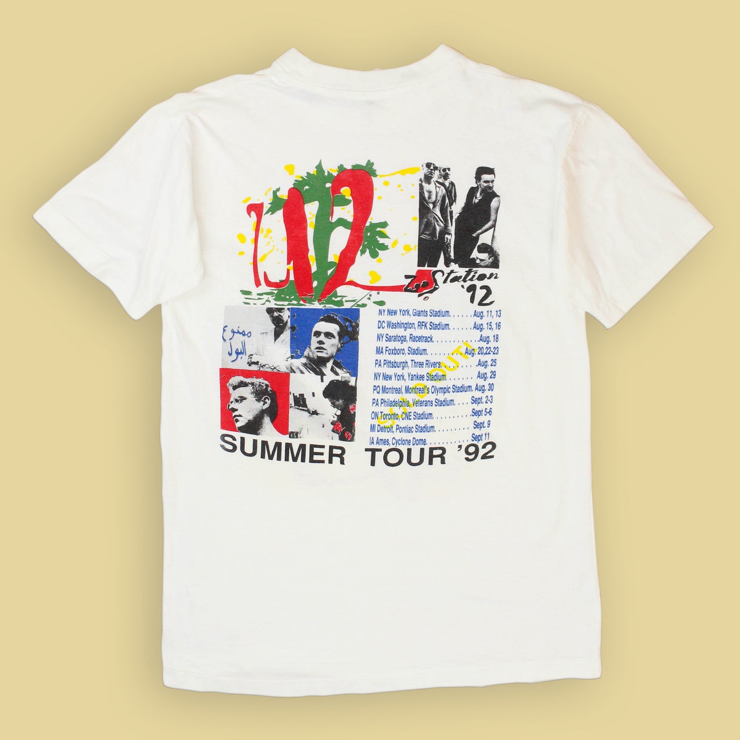 U2 Zoo Station '92 Tour Band Tee