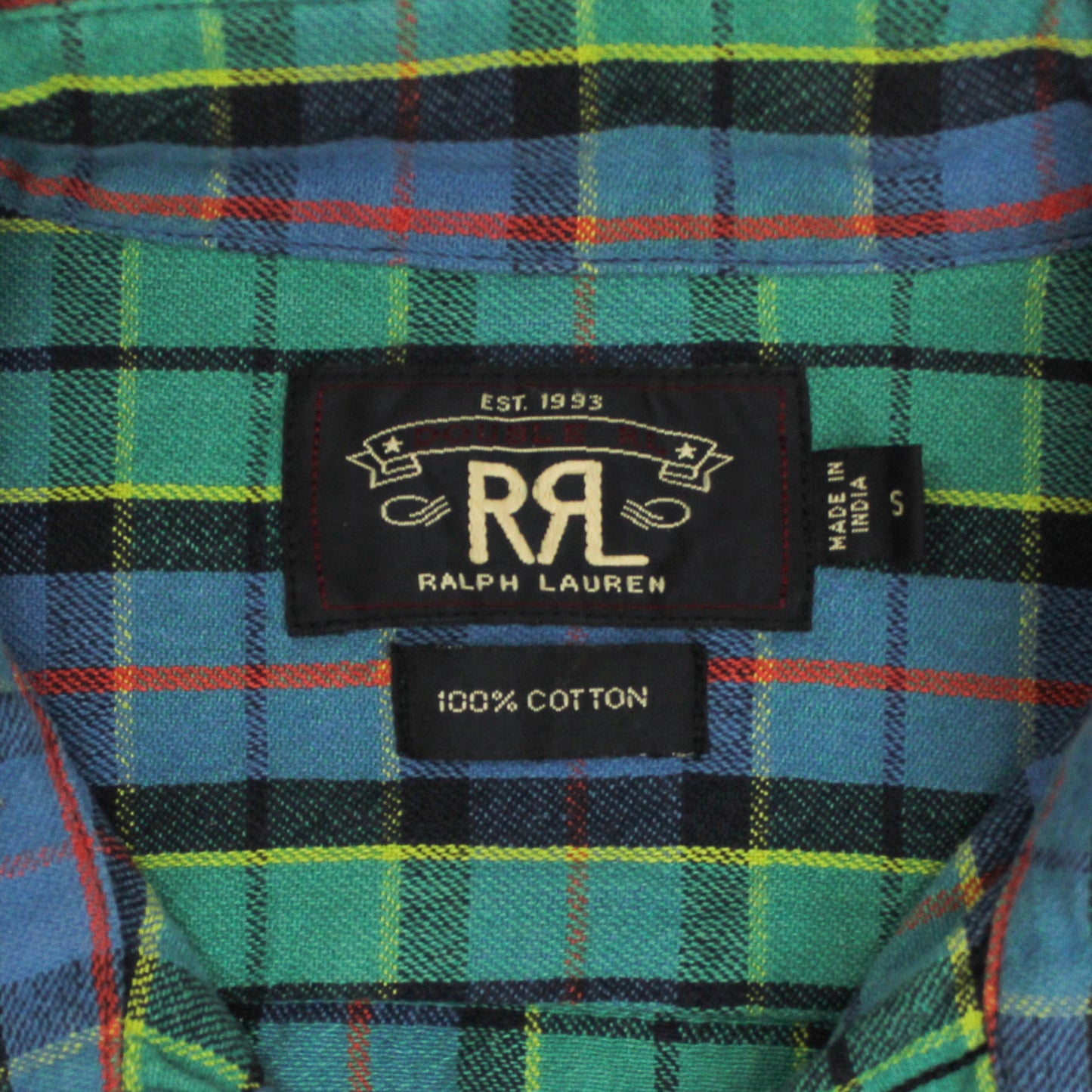 RRL Plaid Cotton Flannel Work Shirt
