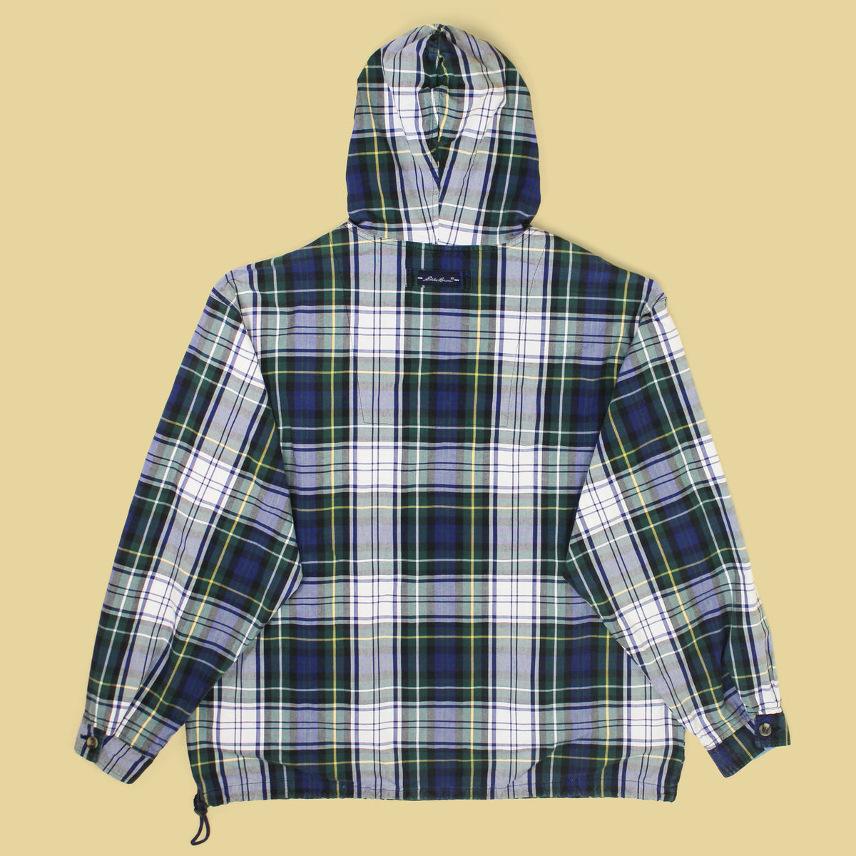 Vintage Eddie Bauer Plaid Cotton Hooded Anorak Jacket