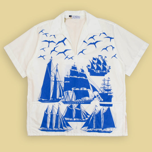 The Bagshaws of St. Lucia Ship Print Tunic Shirt