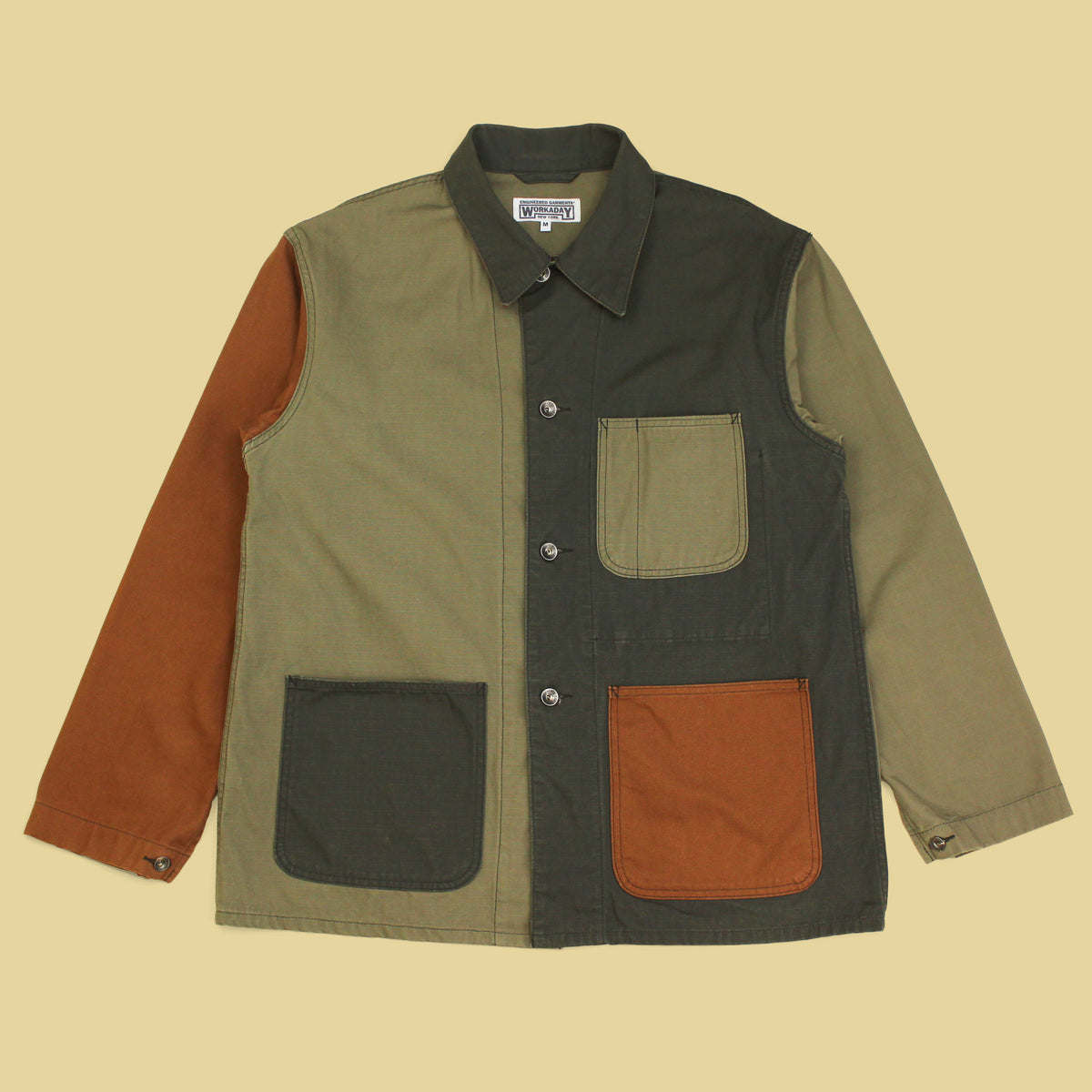 Engineered Garments Workaday Mismatched Canvas/Ripstop Cotton Chore Coat